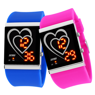 Mooie Dame Touch Screen Digital Watches 12/24 u maakt LEIDEN Horloge waterdicht